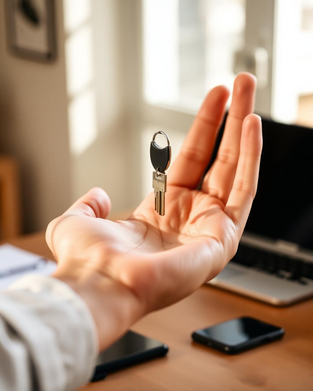 Remise des clés d'un logement géré par MG Home Conciergerie à Carcassonne